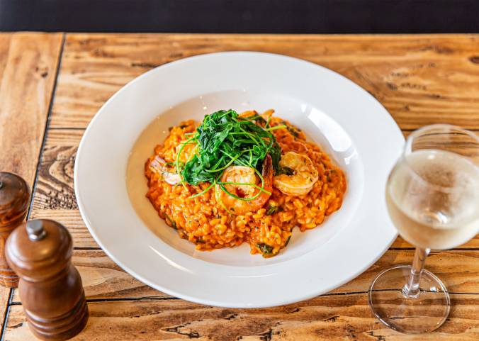 PRAWNS ROCKET RISOTTO